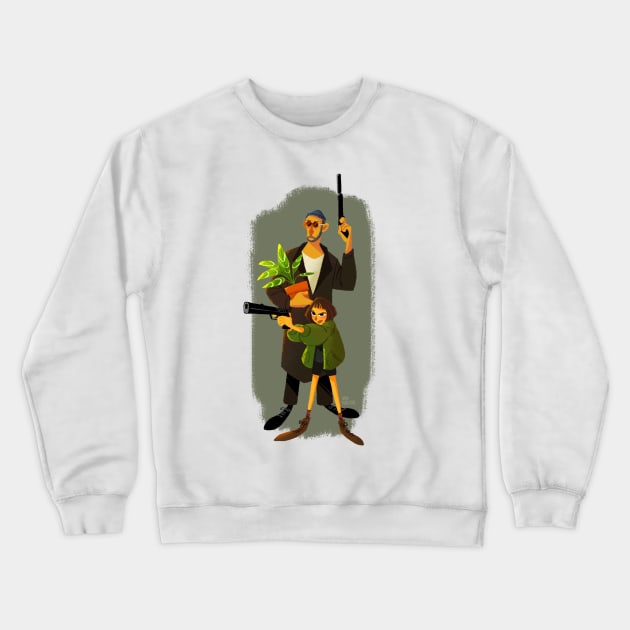 Leon and Mathilda Crewneck Sweatshirt by hanaqnoi